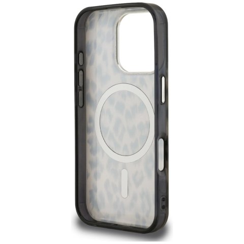 Etui Karl Lagerfeld IML Leopard Pattern MagSafe do iPhone 16 Pro - brązowe