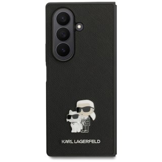 Etui Karl Lagerfeld Saffiano Karl&Choupette Pin na Samsung Galaxy Z Fold7 - czarne