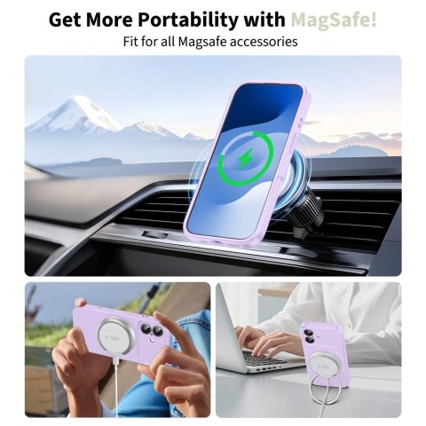 Etui Tech-Protect Silicone MagSafe na iPhone 17 - fioletowe