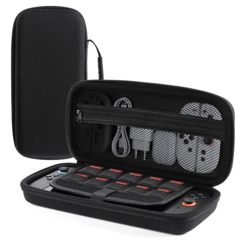 Futerał etui Dux Ducis na Nintendo Switch 2 z rączką i przegródkami na gry - czarny