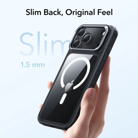 Etui ESR Classic Hybrid Kickstand MagSafe na iPhone 17 Pro Max - przezroczysto-czarne