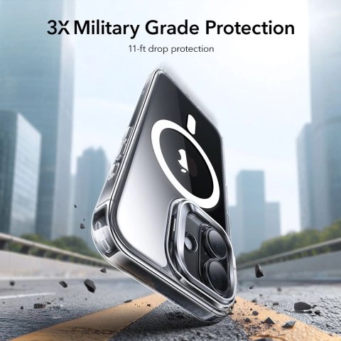 Etui ESR Classic Hybrid Kickstand MagSafe na iPhone 17 - przezroczyste