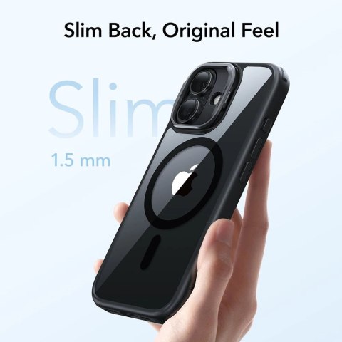 Etui ESR Classic Hybrid Kickstand MagSafe na iPhone 17 - przezroczysto-czarne