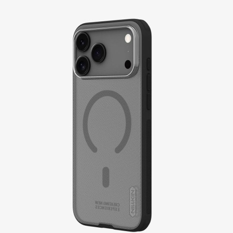 Etui Nillkin Super Frosted Shield Pro Magnetic kompatybilne z MagSafe na iPhone 17 Pro Max - półprzezroczyste-czarne