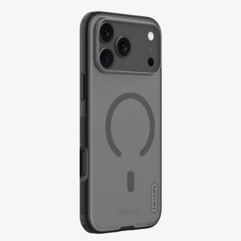 Etui Nillkin Super Frosted Shield Pro Magnetic kompatybilne z MagSafe na iPhone 17 Pro Max - półprzezroczyste-czarne
