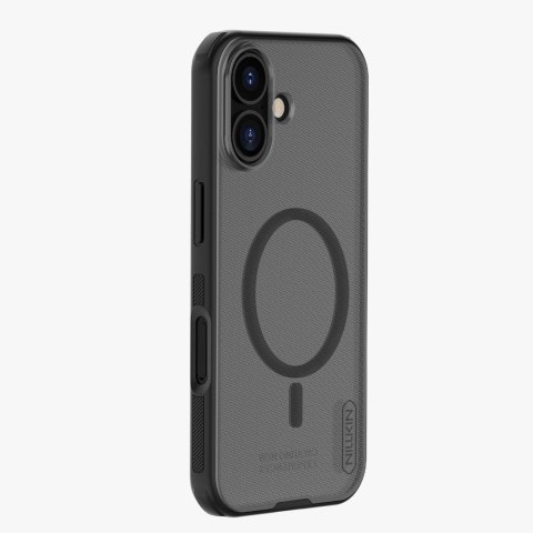 Etui Nillkin Super Frosted Shield Pro Magnetic kompatybilne z MagSafe na iPhone 17 - półprzezroczyste-czarne