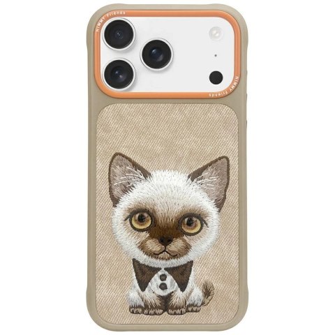 Etui Nimmy Big Eyed Pet 2.0 Cat do iPhone 17 Pro Max - beżowe