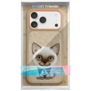 Etui Nimmy Big Eyed Pet 2.0 Cat do iPhone 17 Pro Max - beżowe