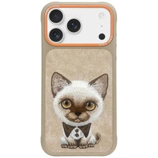 Etui Nimmy Big Eyed Pet 2.0 Cat do iPhone 17 Pro - beżowe