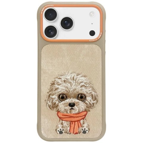 Etui Nimmy Big Eyed Pet 2.0 Dog do iPhone 17 Pro - beżowe