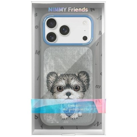 Etui Nimmy Big Eyed Pet 2.0 Dog do iPhone 17 - szare