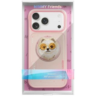 Etui Nimmy Glasses Cool Dog MagSafe do iPhone 17 Pro - różowe