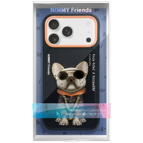 Etui Nimmy Glasses Cool Dog do iPhone 17 - czarne
