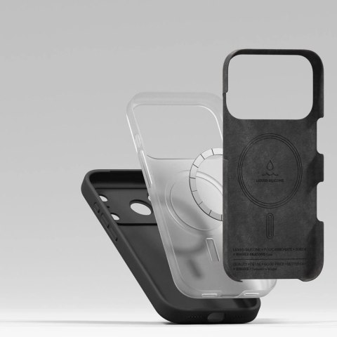 Etui Ringke Silicone Magnetic MagSafe na iPhone 17 Pro Max - czarne