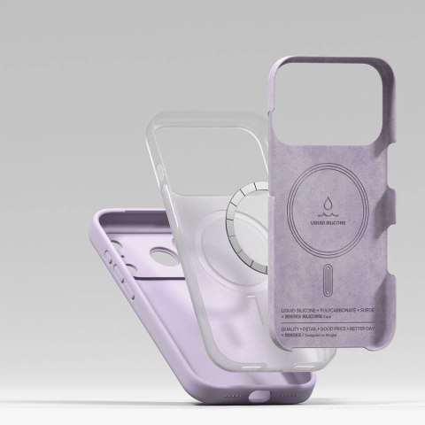 Etui Ringke Silicone Magnetic MagSafe na iPhone 17 Pro Max - fioletowe