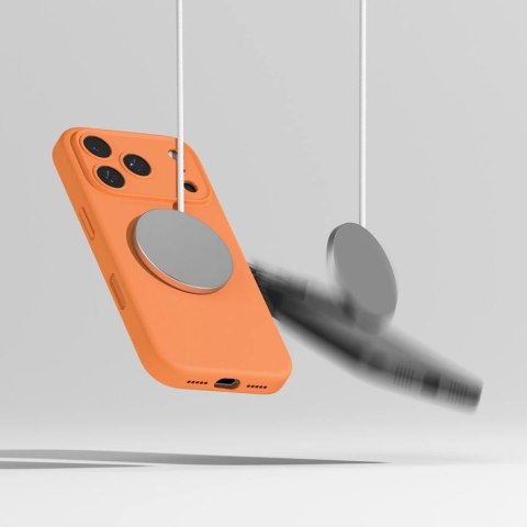 Etui Ringke Silicone Magnetic MagSafe na iPhone 17 Pro Max - pomarańczowe
