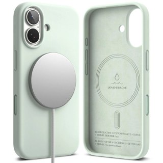 Etui Ringke Silicone Magnetic MagSafe na iPhone 17 Pro - miętowe