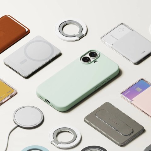 Etui Ringke Silicone Magnetic MagSafe na iPhone 17 Pro - miętowe
