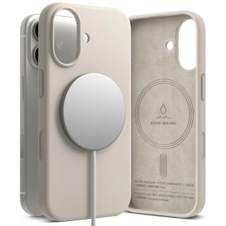 Etui Ringke Silicone Magnetic MagSafe na iPhone 17 - beżowe