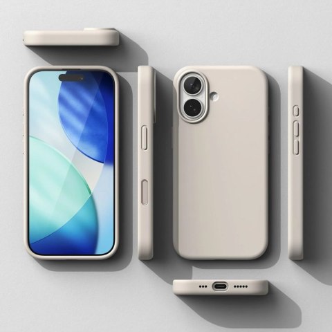 Etui Ringke Silicone Magnetic MagSafe na iPhone 17 - beżowe