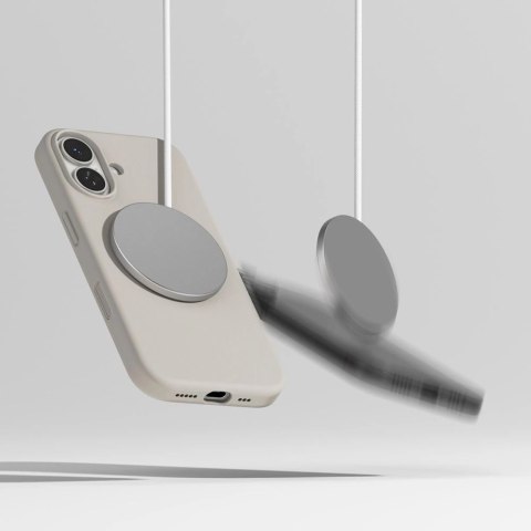 Etui Ringke Silicone Magnetic MagSafe na iPhone 17 - beżowe