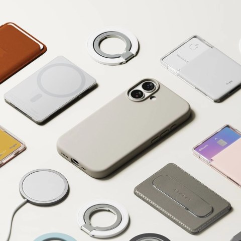 Etui Ringke Silicone Magnetic MagSafe na iPhone 17 - beżowe