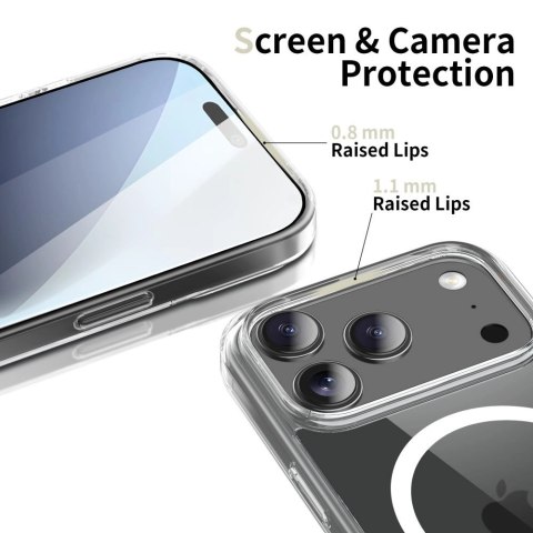 Etui Tech-Protect FlexAir Hybrid MagSafe na iPhone 17 Pro Max - przezroczyste