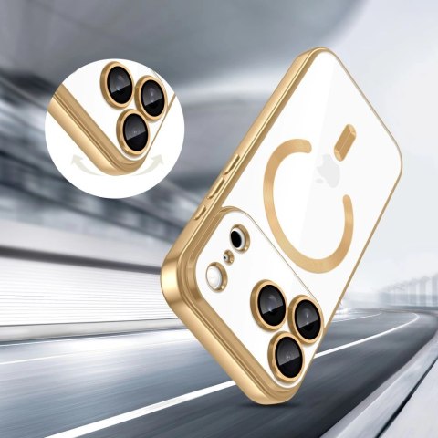 Etui Tech-Protect MagFlex MagSafe na iPhone 17 Pro - przezroczysto-złote