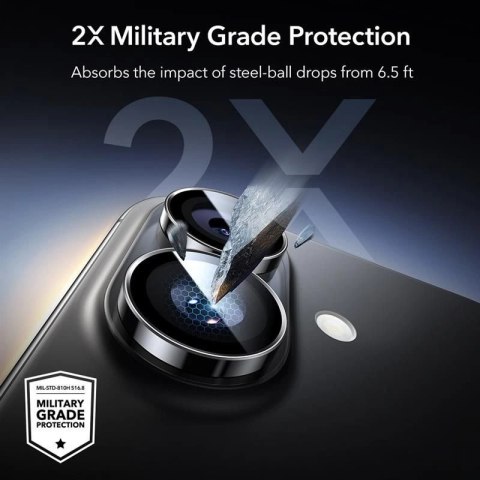 Osłona aparatu ESR Armorite na iPhone 16 / 16 Plus / 17 - czarna