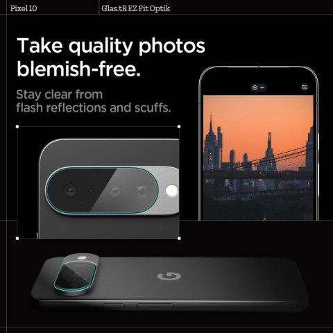 Osłona aparatu Spigen Optik Glas.tR Camera Protector 2-pack na Google Pixel 10 - przezroczyste