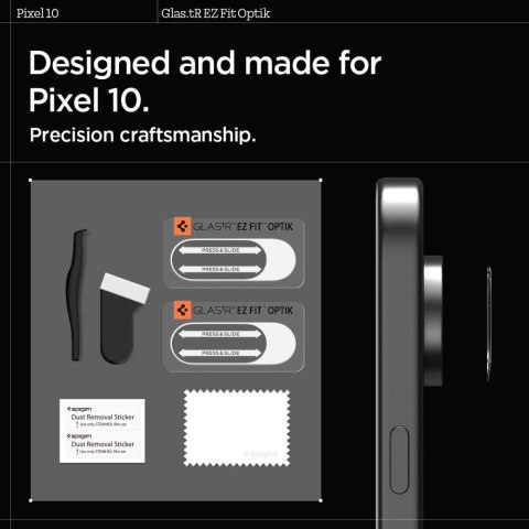 Osłona aparatu Spigen Optik Glas.tR Camera Protector 2-pack na Google Pixel 10 - przezroczyste