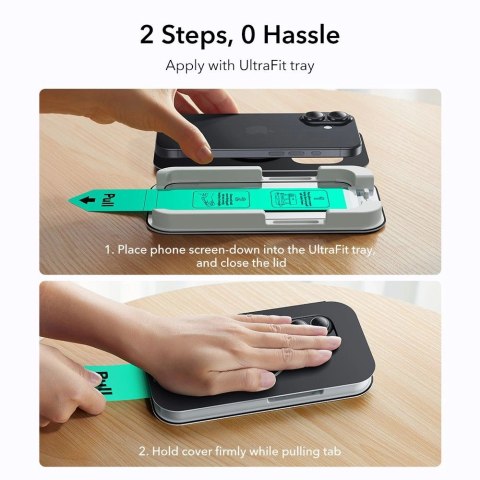 Szkło hartowane ESR UltraFit Tempered Glass 2-pack na iPhone 16 Pro / 17 - przezroczyste