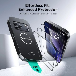 Szkło hartowane ESR UltraFit Tempered Glass 2-pack na iPhone 17 Pro Max - przezroczyste