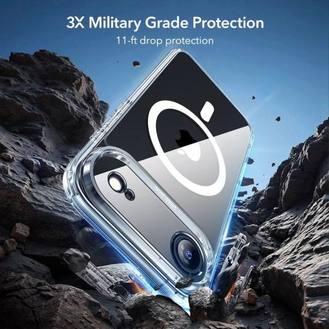 Zestaw ESR Classic Hybrid MagSafe + Szkło hartowane na iPhone 17 Air- przezroczyste