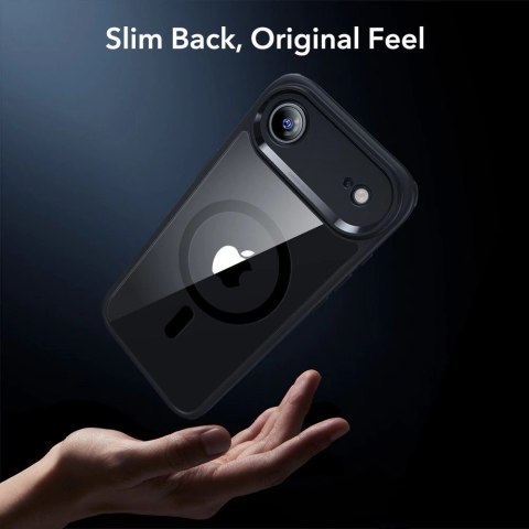 Zestaw ESR Classic Hybrid MagSafe + Szkło hartowane na iPhone 17 Air- przezroczysto-czarne