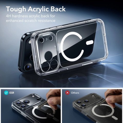 Zestaw ESR Classic Hybrid MagSafe + Szkło hartowane na iPhone 17 Pro - przezroczyste