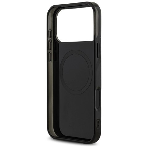 Etui AMG Double Layer Transparent Rhombs MagSafe do iPhone 17 Pro Max - czarno-czerwone