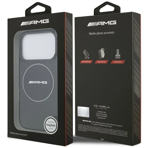 Etui AMG Double Layer Transparent Smocked MagSafe do iPhone 17 Pro - czarne