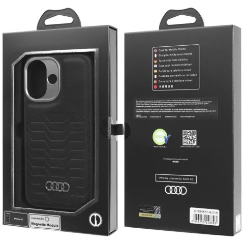 Etui Audi GT Synthetic Leather MagSafe do iPhone 17 - czarne