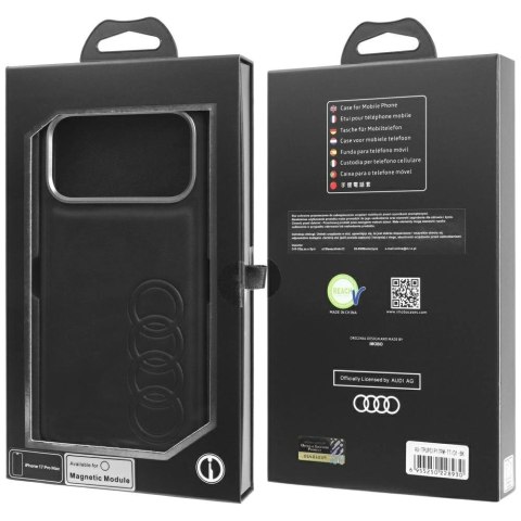 Etui Audi TT Synthetic Leather MagSafe do iPhone 17 Pro Max - czarne