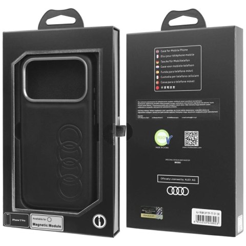 Etui Audi TT Synthetic Leather MagSafe do iPhone 17 Pro - czarne