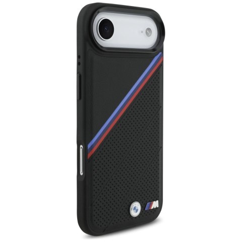 Etui BMW M Tricolor Metal Logo MagSafe do iPhone 17 Air - czarne