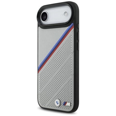 Etui BMW M Tricolor Metal Logo MagSafe do iPhone 17 Air - szare