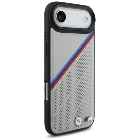 Etui BMW M Tricolor Metal Logo MagSafe do iPhone 17 Air - szare
