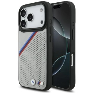 Etui BMW M Tricolor Metal Logo MagSafe do iPhone 17 Pro - szare