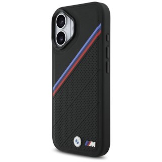 Etui BMW M Tricolor Metal Logo MagSafe do iPhone 17 - czarne