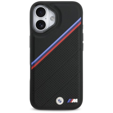 Etui BMW M Tricolor Metal Logo MagSafe do iPhone 17 - czarne