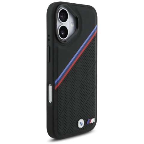 Etui BMW M Tricolor Metal Logo MagSafe do iPhone 17 - czarne