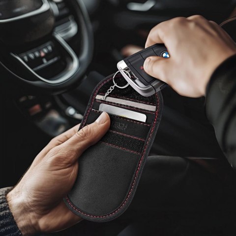 Etui RFID Tech-Protect KLR100 - czarno-czerwone