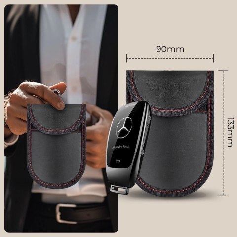Etui RFID Tech-Protect KLR100 - czarno-czerwone